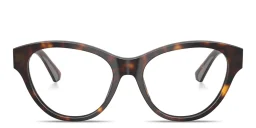 Shop BURBERRY Equestrian Knight Cat-Eye Eyeglasses in Dark Havana online.