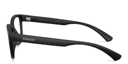 تسوق نظارات طبية مستطيلة بتوقيع العلامة بربري بلون أسود مطفي أونلاين.