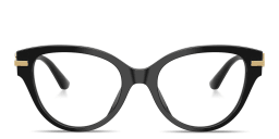 Shop Dolce & Gabbana DG Butterfly Eyeglasses in Black online.