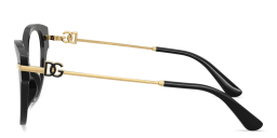 Shop Dolce & Gabbana DG Butterfly Eyeglasses in Black online.