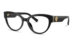 Shop Dolce & Gabbana Heart Motif Cat-Eye Eyeglasses in Black online.