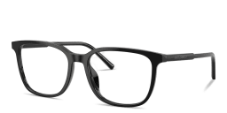 Shop Dolce & Gabbana Logo Signature Square Eyeglasses in Black online.