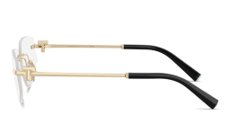 Shop TIFFANY Tiffany T Rimless Wide Irregular Eyeglasses in Pale Gold online.