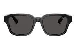 Shop BURBERRY Engraved Logo Square Sunglasses in Grey online.