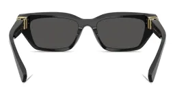 Shop Dolce & Gabbana Logo Signature Cat-Eye Sunglasses in Black online.