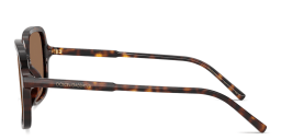 Shop Dolce & Gabbana Logo Signature Oversized Square Sunglasses in Havana online.