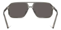 Shop Dolce & Gabbana Logo Signature Unisex Pilot Sunglasses in Grey On Striped Grey online.