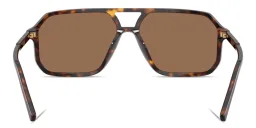 Shop Dolce & Gabbana Logo Signature Unisex Pilot Sunglasses in Havana online.