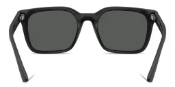 Shop Emporio Armani Eagle Logo Square Sunglasses in Matte Black online.