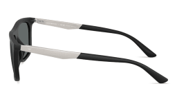 Shop Emporio Armani Eagle Logo Pillow Sunglasses in Black online.