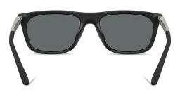 Shop Emporio Armani Eagle Logo Pillow Sunglasses in Black online.