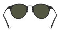 Shop GIORGIO ARMANI Engraved Logo Panthos Sunglasses in Matte Black online.