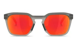 Shop Oakley HSTN SQ Unisex Square Sunglasses in Matte Grey Smoke online.