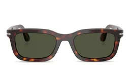 Shop PERSOL Arrow Unisex Rectangle Sunglasses in Havana online.