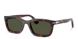 Shop PERSOL Arrow Unisex Rectangle Sunglasses in Havana online.