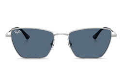 Shop Ray-Ban Drea Unisex Irregular Sunglasses in Silver online.