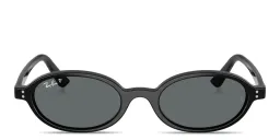 Shop Ray-Ban Khal Unisex Oval Sunglasses in Black online.