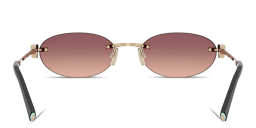 Shop TIFFANY Tiffany T Unisex Rimless Oval Sunglasses in Pale Gold online.