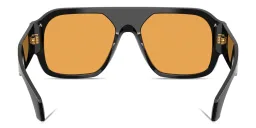 Shop VERSACE Medusa Square Sunglasses in Black online.