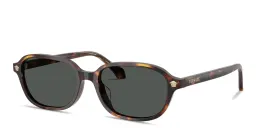 Shop VERSACE Medusa Pillow Sunglasses in Havana online.