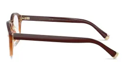 Shop BRUNELLO CUCINELLI Unisex Square Eyeglasses with Blue Light Filter in Cedro online.