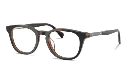 Shop BRUNELLO CUCINELLI Logo Signature Unisex Pillow Eyeglasses in Havana Mogano online.