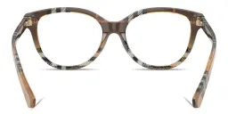 Shop BURBERRY Vintage Check Cat-Eye Eyeglasses in Check Gradient Sand online.