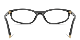 Shop MIU MIU Vertical Logo Oval Eyeglasses in Black online.