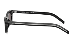 Shop PRADA Logo Signature Pillow Sunglasses in Black online.