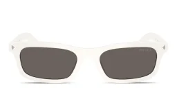 Shop PRADA Logo Signature Pillow Sunglasses in Talc online.