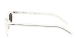 Shop PRADA Logo Signature Pillow Sunglasses in Talc online.