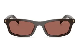 Shop PRADA Logo Signature Pillow Sunglasses in Cigar online.