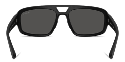 Shop Prada Linea Rossa Logo Signature Irregular Sunglasses in Matte Black online.