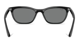 Shop Ray-Ban Embossed Logo Unisex Irregular Sunglasses in Black online.