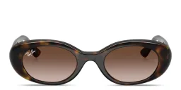 Shop Ray-Ban Junior Kids Oval Sunglasses in Havana online.