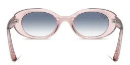 Shop Ray-Ban Junior Kids Oval Sunglasses in Transparent Pink online.