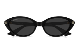 Shop GUCCI GG Cat-Eye Sunglasses in Shiny Black online.