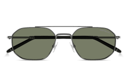 Shop MONTBLANC Meisterstück Pilot Sunglasses in Silver online.
