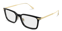 Shop Cartier Signature C de Cartier Rectangle Eyeglasses in Black online.
