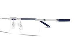 تسوق نظارات طبية ميسترشتوك بتصميم مستطيل بدون إطار مونت بلانك بلون روثينيوم أونلاين.
