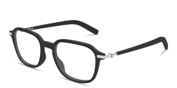 Shop MONTBLANC Snowcap Square Eyeglasses in Shiny Black online.