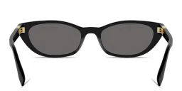 Shop FENDI Baguette Cat-Eye Sunglasses in Black online.
