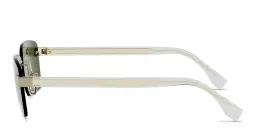 تسوق نظارات شمسية سكاي مربّعة بدون إطار فيندي بلون ذهبي فاتح أونلاين.