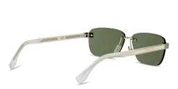 Shop FENDI Sky Rimless Square Sunglasses in Light Gold online.