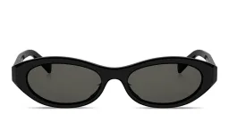 تسوق Triomphe Mini Oval Sunglasses سيلين بلون أسود أونلاين.