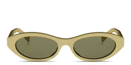 تسوق Triomphe Mini Oval Sunglasses سيلين بلون Yellow أونلاين.
