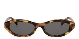 تسوق Triomphe Mini Oval Sunglasses سيلين بلون Havana أونلاين.