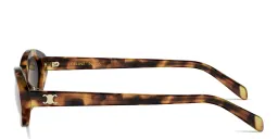 تسوق Triomphe Mini Oval Sunglasses سيلين بلون Havana أونلاين.