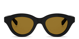 Shop CELINE Triomphe Mini Panthos Sunglasses in Black online.