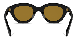 Shop CELINE Triomphe Mini Panthos Sunglasses in Black online.